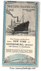 Poster Swedish American Line - Göteborg till New York