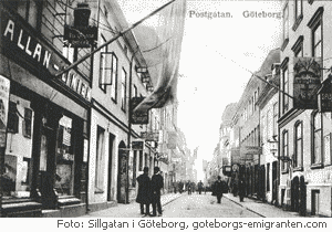 Sillgatan i Göteborg med agentkontor
